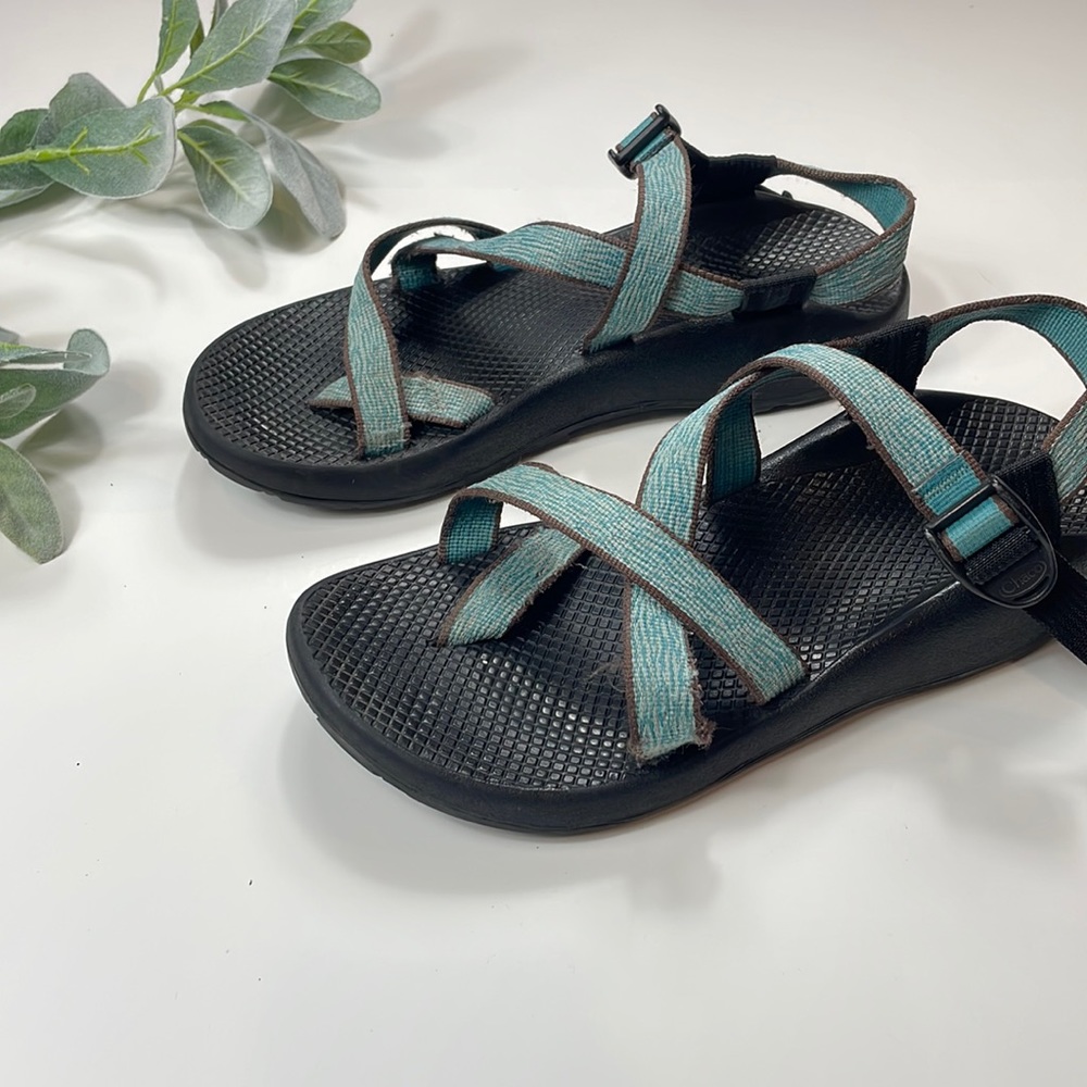 Chaco > Vibram Black and Teal Sandals 10